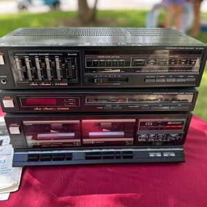 Vintage Fisher Stereo System (Amplifier, Synthesizer, Cassette Deck)
